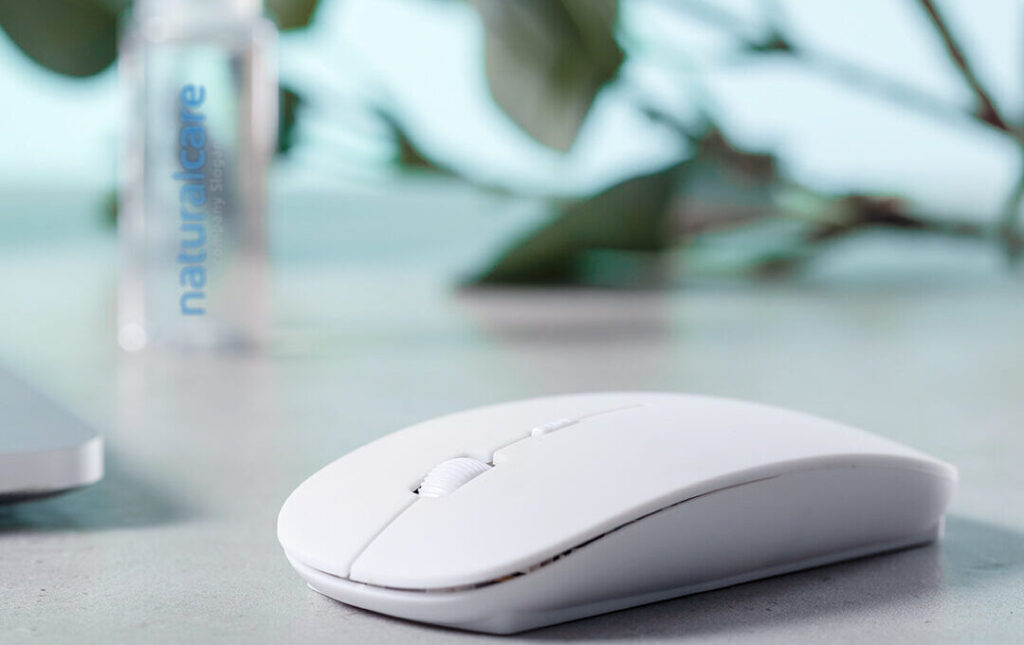 Mouse personalizzabile con logo con trattamento antibatterico